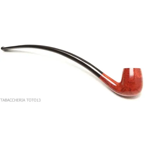 Savinelli Churchwarden Pfeife poliert Natur Briar Modell 601 Gebogen Billardform - Tabakpfeifen