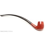 Savinelli Churchwarden pipa de brezo natural pulido modelo 601 Forma de billar doblada - Pipas de Tabaco