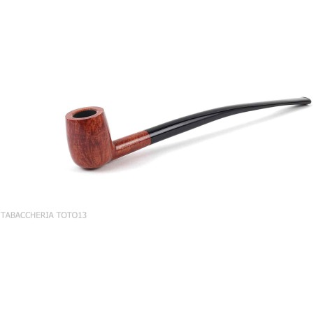 Savinelli Churchwarden pipe polished natural briar model 104 Billiard shape - Tobacco Pipes - Natural root
