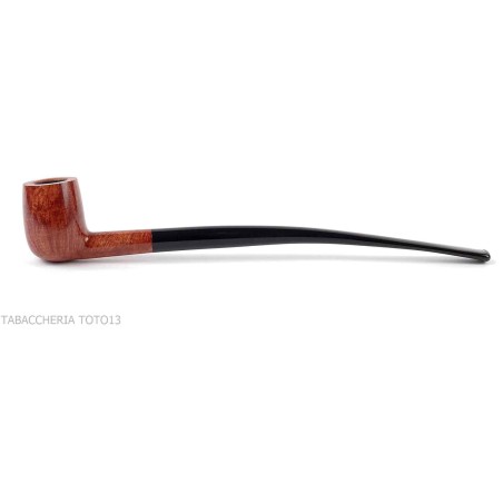 Savinelli Churchwarden pipe polished natural briar model 104 Billiard shape - Tobacco Pipes - Natural root