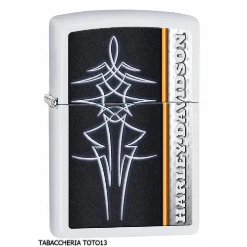 Zippo Harley Davidson bianco con serigrafia colorata - Accendini