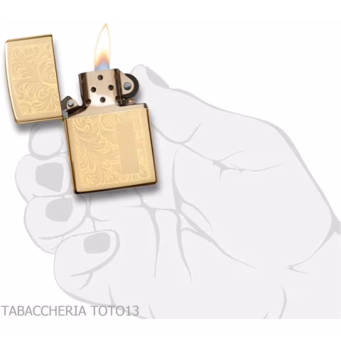 Acabado Zippo Oro Veneciano, Gasolina Encendedor - Alumbradores