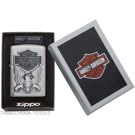Zippo Harley Davidson Bar & Shield Made In Usa Auf Platte - Feuerzeuge