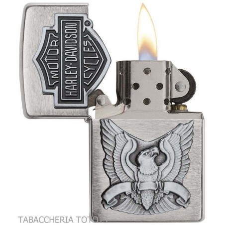 Zippo Harley Davidson Bar & Shield Made In Usa On Plate - Lighters - Brass