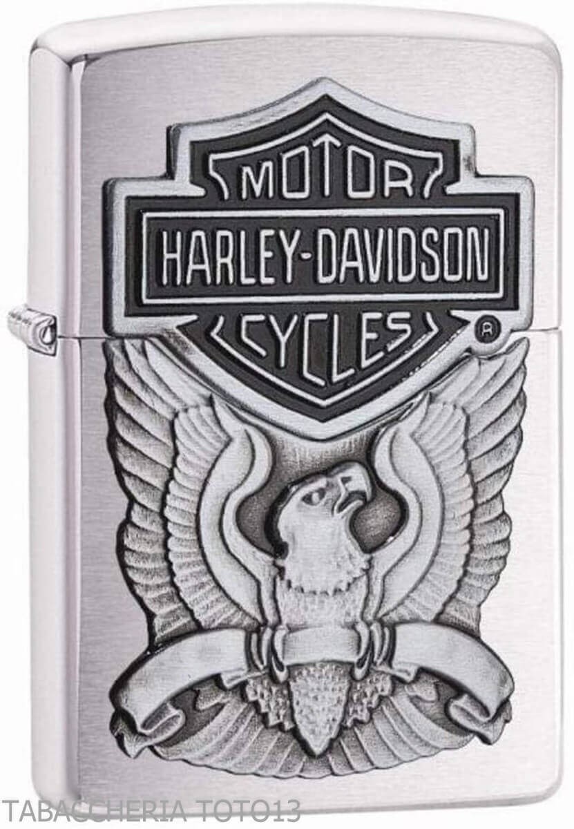 Zippo Harley Davidson Japan Limited Skull 3-sides Etching Silver Plating  HDP-36 Oil Lighter