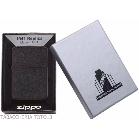 Zippo Réplica 1941 Black Crackle - Alumbradores