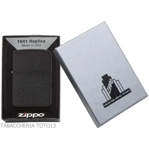 Zippo replica 1941 Black Crackle - Lighters - Brass