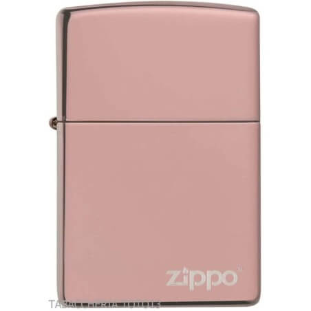 Zippo en finition or rose brillant avec logo - Zippo