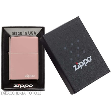 Zippo en finition or rose brillant avec logo - Zippo