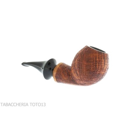 Pipa Kristiansen con forma de botella semicurvada en brezo claro arenado - Pipas de Tabaco