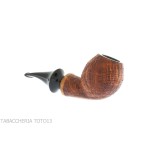 Pipa Kristiansen con forma de botella semicurvada en brezo claro arenado - Pipas de Tabaco
