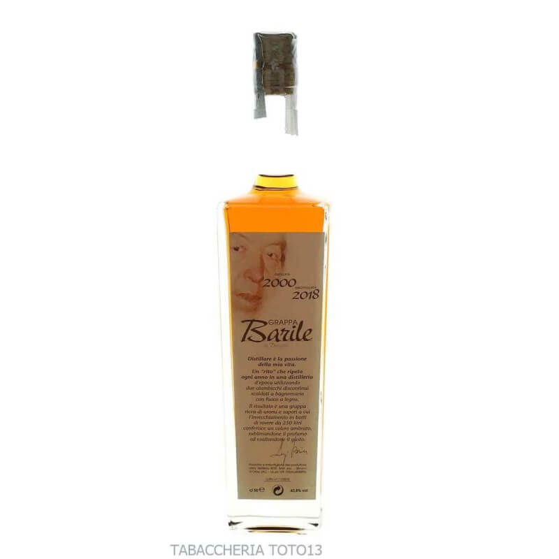 Grappa ambrée de la distillerie Dolcetto Luigi Barile 18 ans Vol.43.8% Cl.50 BARILE DISTILLERIA Grappe