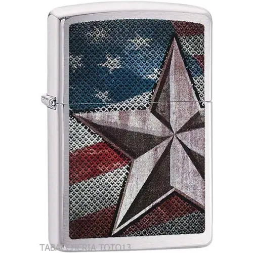 Zippo Regular Retro Star Usa Windproof Lighter Petrol - Lighters - Brass