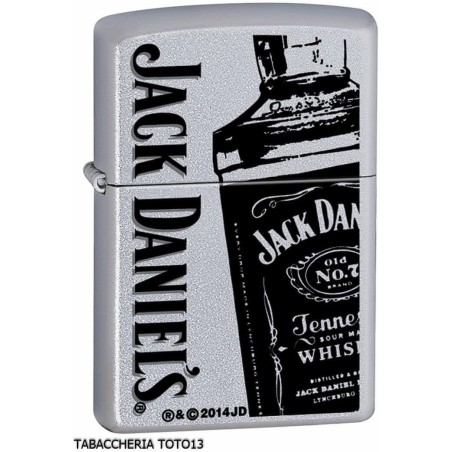 Botella negra Zippo Jack Daniel's en cromo satinado - Alumbradores