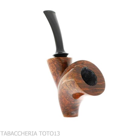 Francesco Ganci pipe à tabac en forme de Journal en finition bruyère foncé - Pipe Pour le Tabac - Racine naturelle