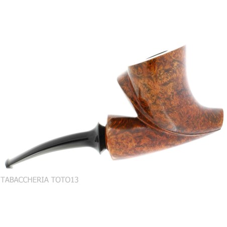 Francesco Ganci pipe à tabac en forme de Journal en finition bruyère foncé - Pipe Pour le Tabac - Racine naturelle