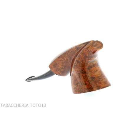Francesco Ganci pipe à tabac en forme de Journal en finition bruyère foncé - Pipe Pour le Tabac - Racine naturelle