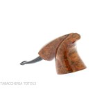 Francesco Ganci pipe in the shape of a stand up Newspaper in briar dark finish - Tobacco Pipes - Natural root