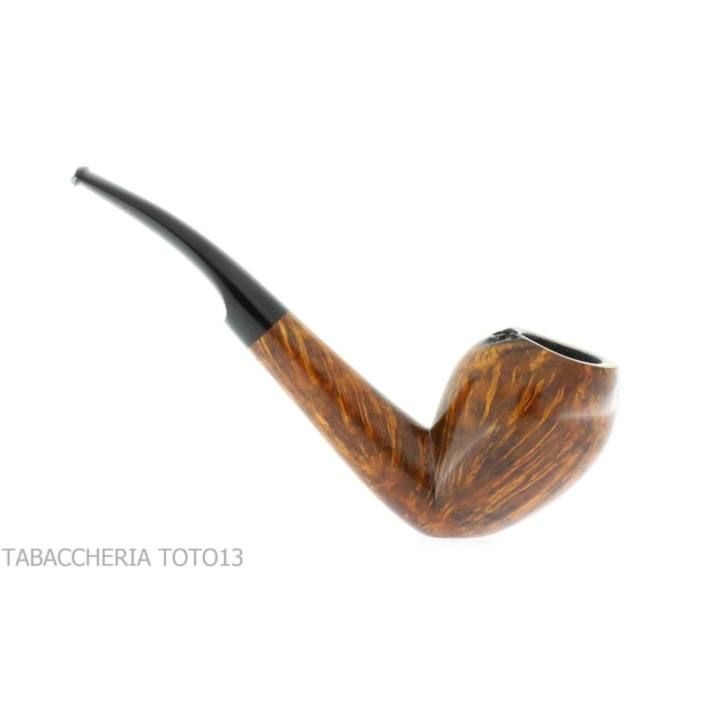 F.Ganci curved Cutty shape pipe hooks in dark finish briar - Tobacco Pipes - Natural root