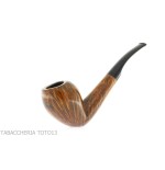F.Ganci curved Cutty shape pipe hooks in dark finish briar - Tobacco Pipes - Natural root
