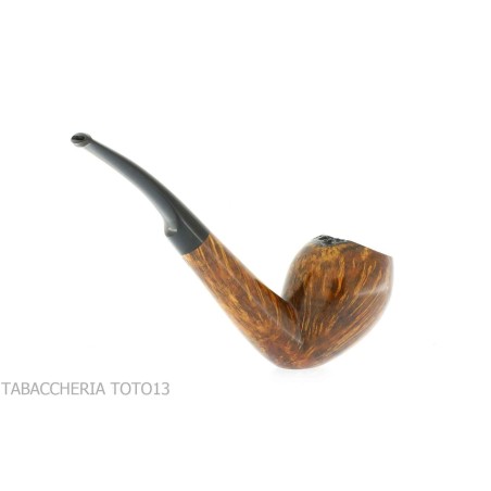 F.Ganci curved Cutty shape pipe hooks in dark finish briar - Tobacco Pipes - Natural root