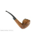 F.Ganci curved Cutty shape pipe hooks in dark finish briar - Tobacco Pipes - Natural root