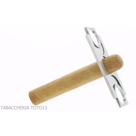 Flat, rectangular double-blade metal cigar cutter - Accessories Cigar - Metal