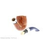 Savinelli pipe Eleganza series spigot curved Billiard shape 606 smooth natural briar - Savinelli