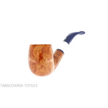 Savinelli pipe Eleganza series spigot curved Billiard shape 606 smooth natural briar - Savinelli