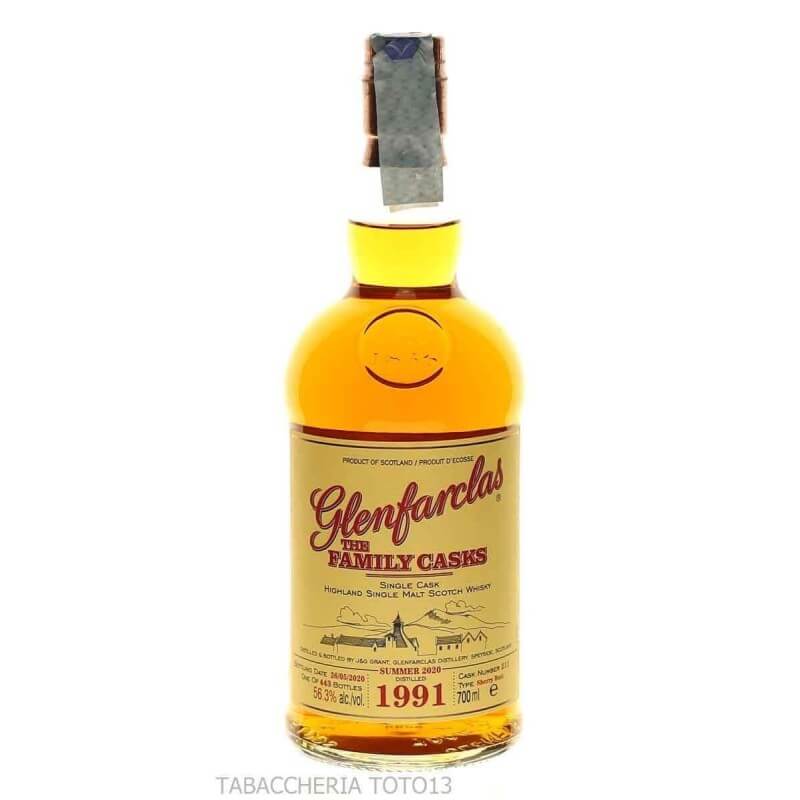 Glenfarclas Family casks 1991 single malt whisky Vol.56,3% Cl.70 - Glenfarclas Distillery