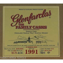 Glenfarclas Family casks 1991 single malt whisky Vol.56,3% Cl.70