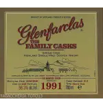 Glenfarclas Family casks 1991 single malt whisky Vol.56,3% Cl.70 - Distillati