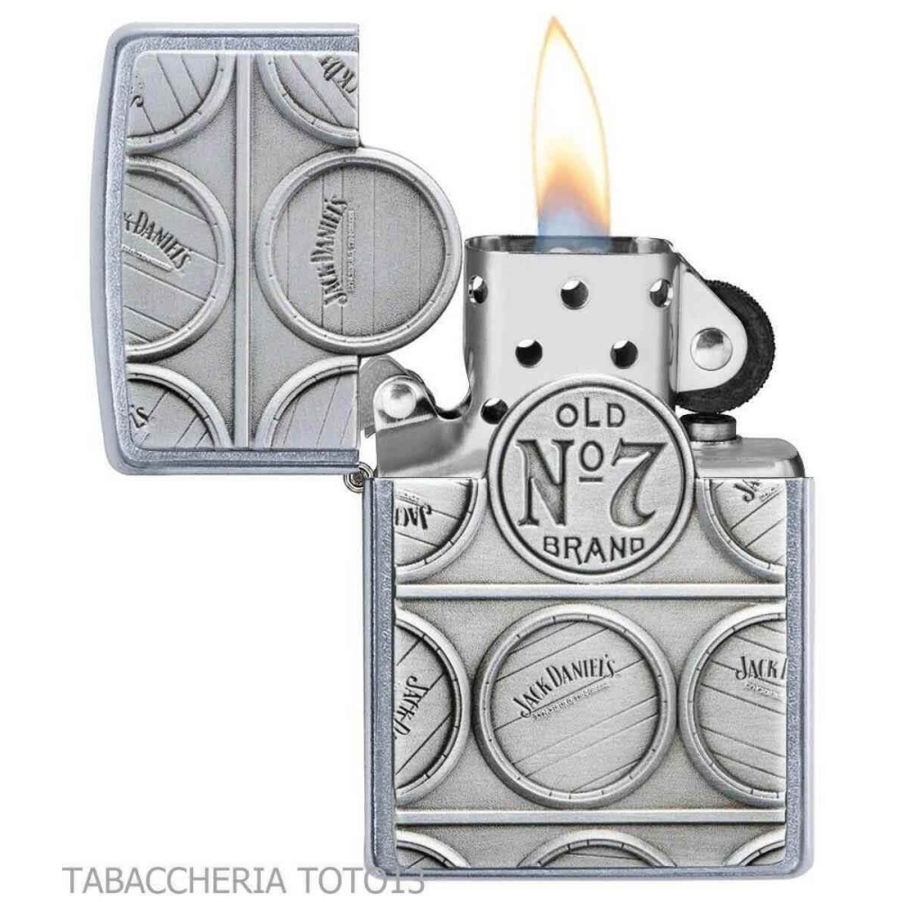 Zippo Jack Daniel's botti incise su placca "Surprise emblems" - Accendini