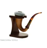 Pipa calabash tradizionale in zucca, bocchino in ambra - Pipe