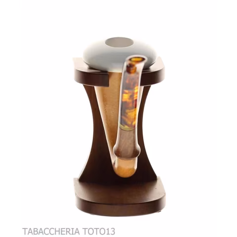 Pipa de calabaza tradicional de Strambach, boquilla ámbar-Strambrach pipe