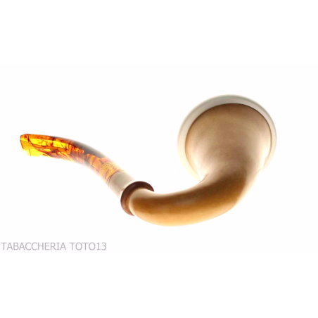 Pipa de calabaza tradicional de Strambach, boquilla ámbar-Strambrach pipe