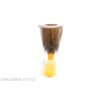 Baldo Baldi Doublin shaped pipe in dark briar grade 6 light amber mouthpiece - Baldo Baldi