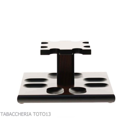Support pour pipes carré 8 Rosewood fabriqué en Italie par Lubinski - Accessoires pour pipes