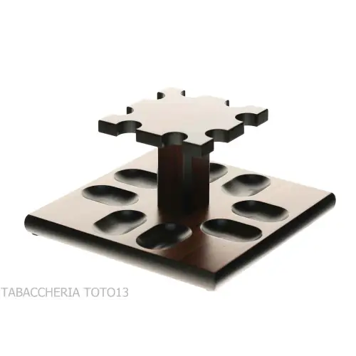 Support pour pipes carré 8 Rosewood fabriqué en Italie par Lubinski - Accessoires pour pipes