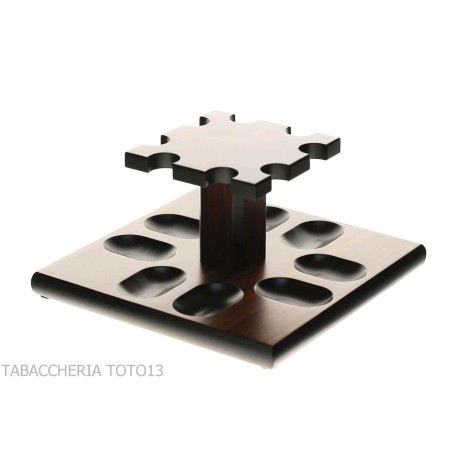 Support pour pipes carré 8 Rosewood fabriqué en Italie par Lubinski - Accessoires pour pipes