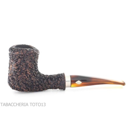 Tobacco Pipe Brebbia naive rusticated, mouthpiece mod law. 7013 - Tobacco Pipes - Natural root