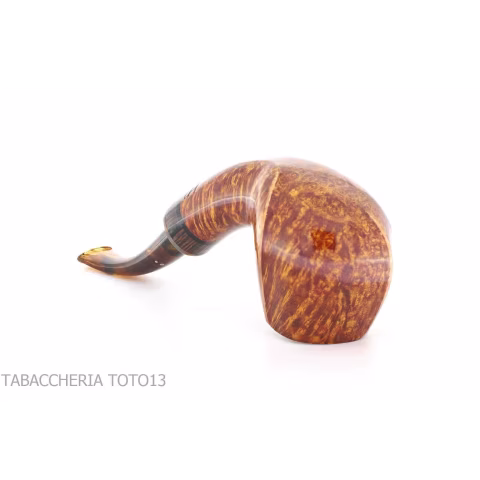 Poul Winsløw Pipe bent billiard in root grade C - Tobacco Pipes - Natural root
