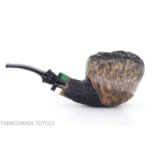 Poul Winsløw Pipe à Apple courbée en bruyère grade E - Pipe Pour le Tabac - Racine naturelle
