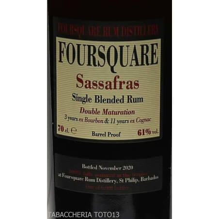 FOURSQUARE RUM DISTILLERY - Foursquare Sassafras 14 y.o. Vol.61% Cl.70