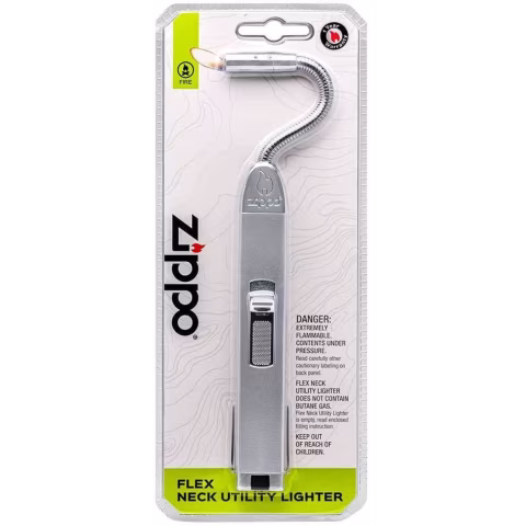 Flexible de gas encendedor Zippo de plata larga para cocinas, barbacoa. - Alumbradores