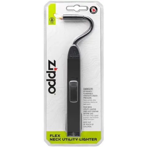 Zippo accendino a gas flessibile lungo nero per fornelli, barbecue, caminetti - Accendini