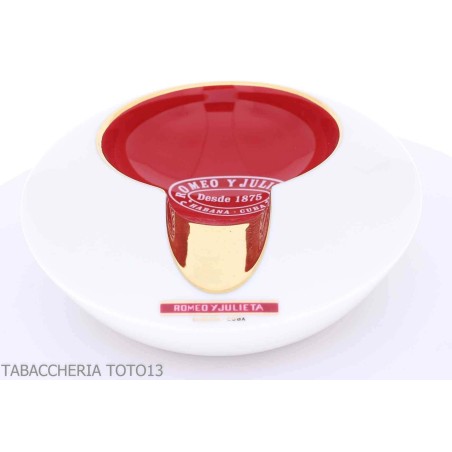 Romeo y Julieta white and red ashtray for 1 cigar - Accessories Cigar - Ceramic