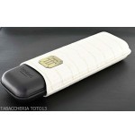 Trinidad portasigari da tasca in pelle cocco bianco e nero - Accessori Per Sigari