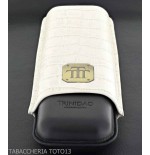 Trinidad portasigari da tasca in pelle cocco bianco e nero - Accessori Per Sigari