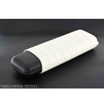 Trinidad portasigari da tasca in pelle cocco bianco e nero - Accessori Per Sigari